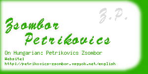 zsombor petrikovics business card